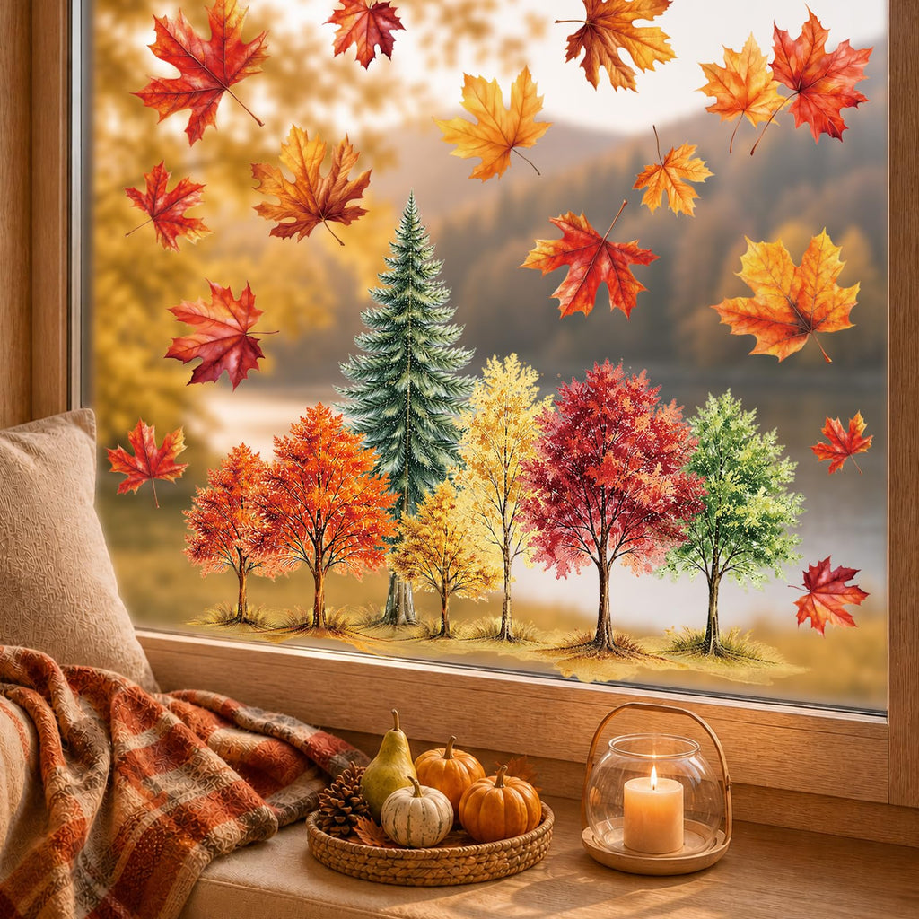 Holiday Window Clings for Home Decorations (Romantic)