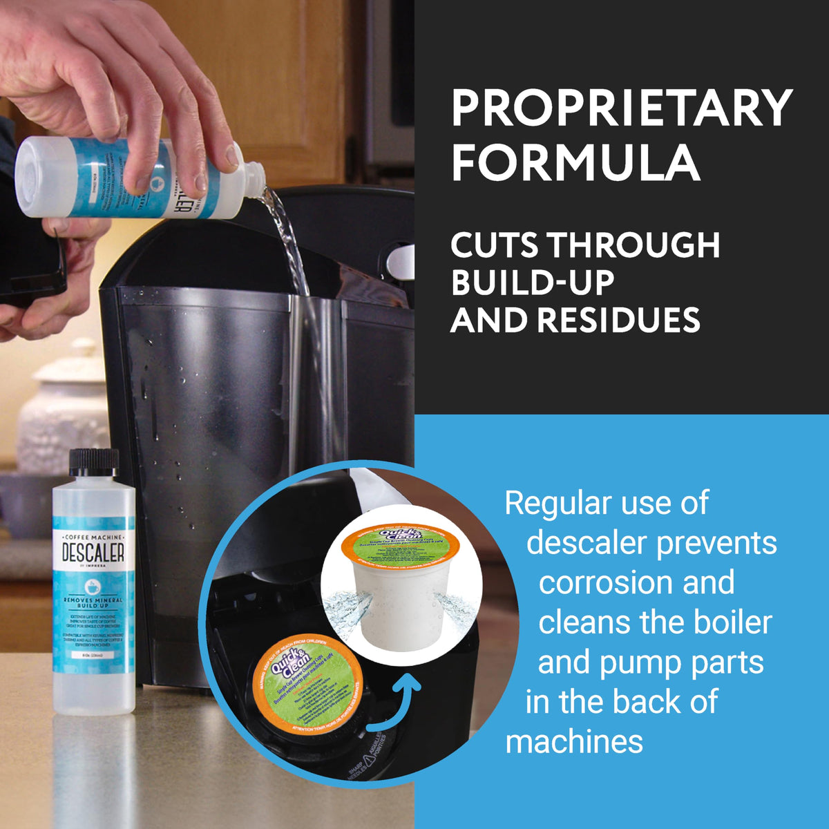 IMPRESA Coffee Machine Descaler, 2-Pack (1-Year Supply) Universal Descaling