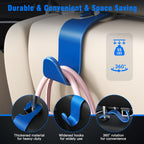 4-Pack Car Headrest Hooks Holds 55lbs Seat Storage Organizer for Bags