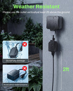BN-LINK Outdoor 24-Hour Mechanical Timer Outlet, 2 Grounded Outlets