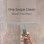 dancemoon JustHang Shower Squeegee with Built-in Hook, 10-Inch Black