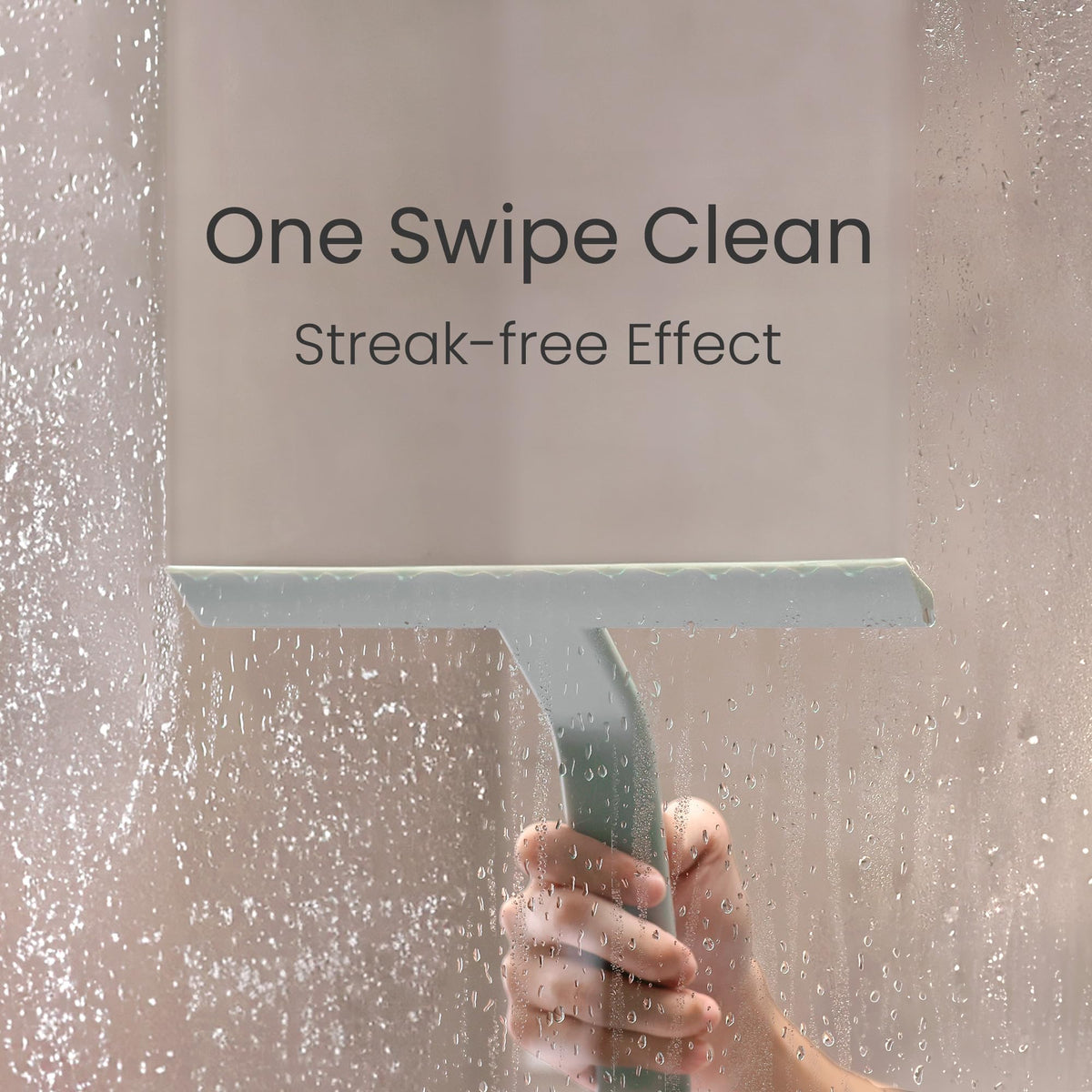 dancemoon JustHang Shower Squeegee with Built-in Hook, 10-Inch Black