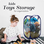 Handy Laundry Collapsible Mesh Pop-Up Hamper with Side Pocket