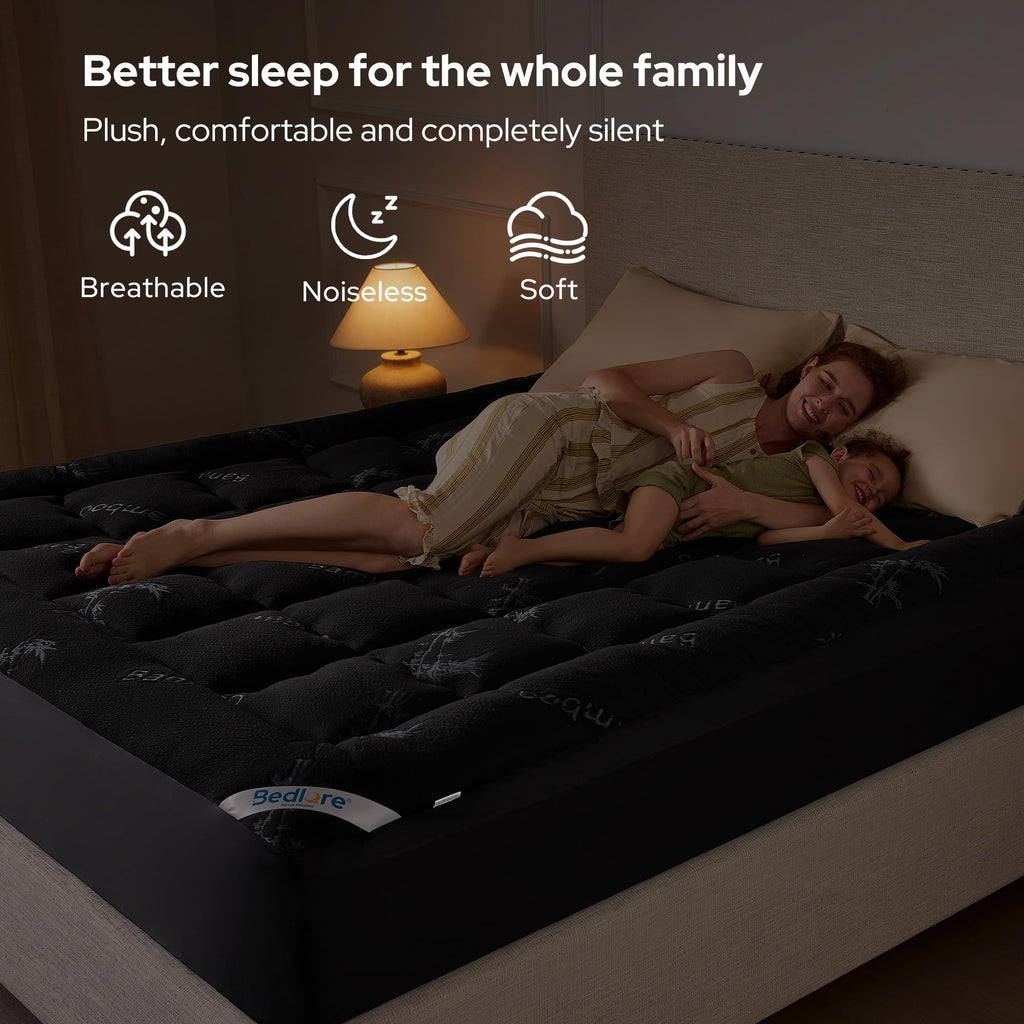 BEDLORE Twin Mattress Topper, Thick Soft Pillow Top Bed Topper