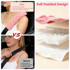 Amooca 2 Pack Seat Belt Covers Soft Shoulder Pad for Cars & Backpack