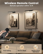 EZVALO Picture Light for Wall, 13'' Rechargeable Magnetic with Remote