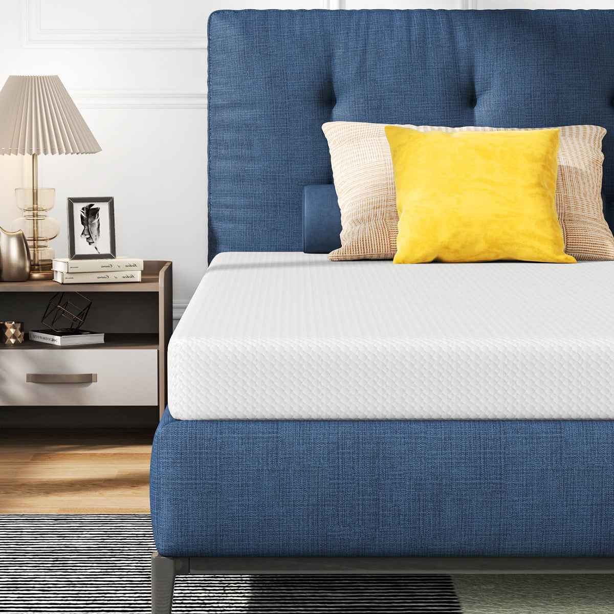 FDW | 5 Inch Twin Mattress | Medium Firm | Gel Memory Foam | White