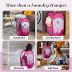 Handy Laundry Collapsible Mesh Pop-Up Hamper with Side Pocket
