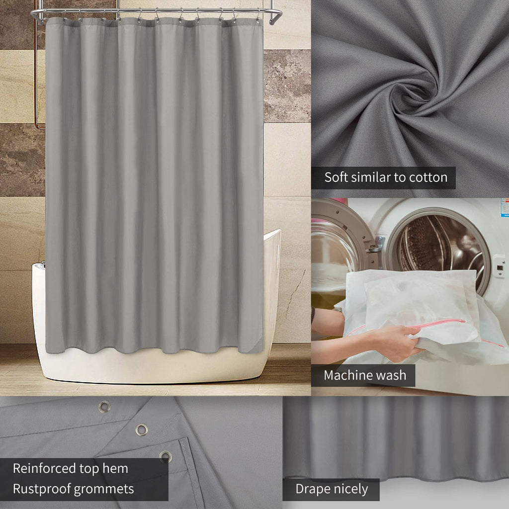 ALYVIA SPRING Waterproof Fabric Shower Curtain or Liner White, 72x72