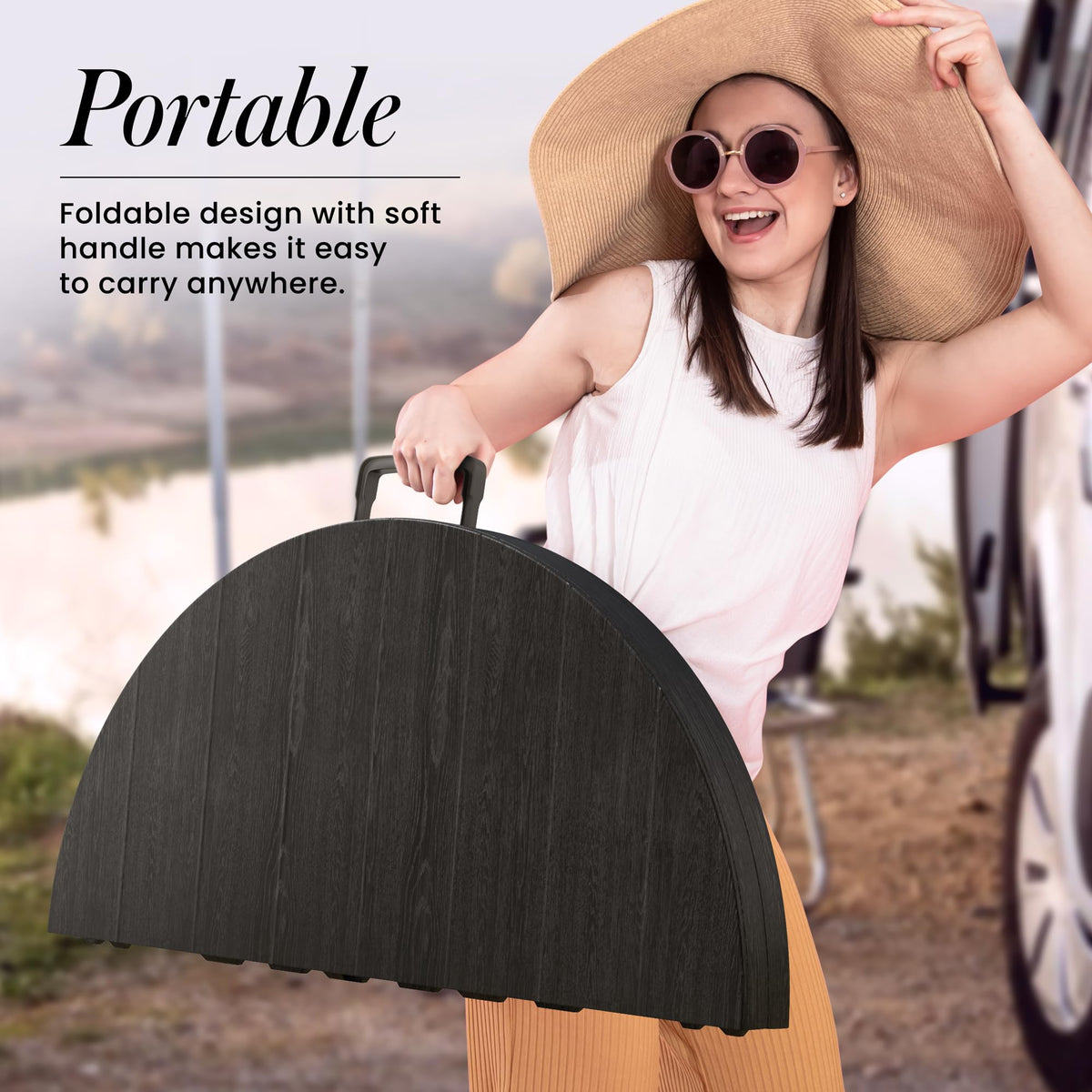 10 PACK of 8 Feet Foldable Table with Built in Handle & Steel Legs | 8 FT Heavy Duty Portable | Perfect for Party, Dining, Wedding, Events, Picnic Indoor, Outdoor, Camping, Temporary - 8 Foot