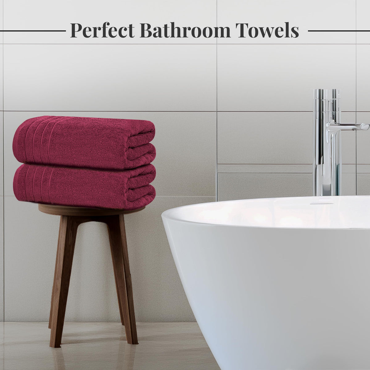 Tens Towels 4 Piece Extra Large Bath Towels 30 x 60 Inches, Dark Grey