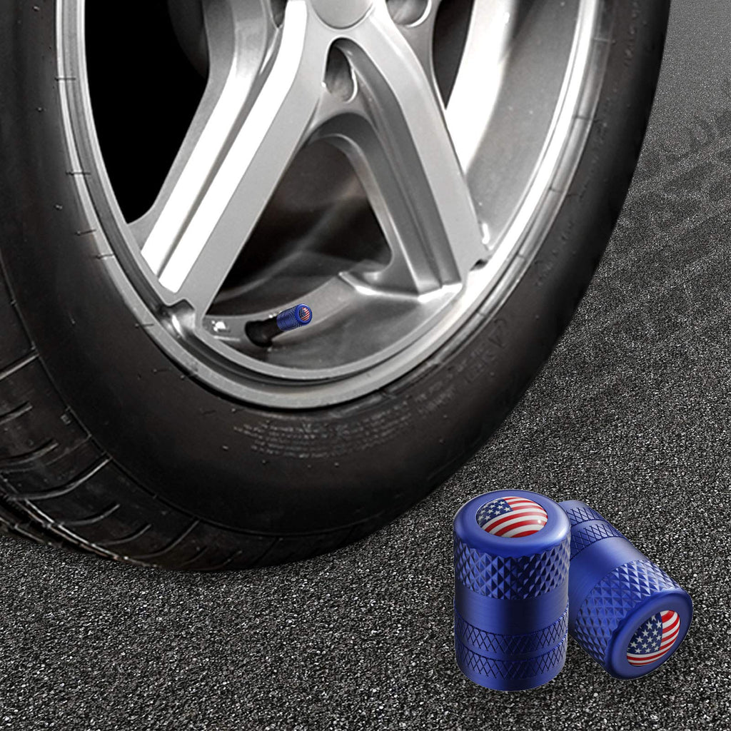 CKAuto Tire Valve Stem Caps, Aluminum Black, 4 pcs/Pack