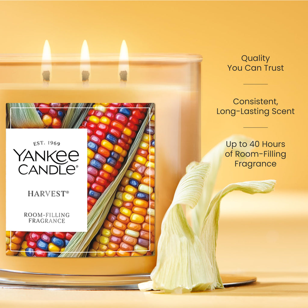 Yankee Candle Amber & Sandalwood Scented Candle, 14.5oz 3-Wick