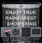 Rain Shower Head with Handheld Showerhead, Chrome 1.8GPM 460311