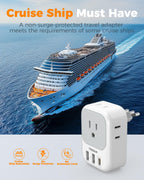 TESSAN European Travel Plug Adapter 2 Pack, Type C Plug