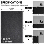 Extra Fine Sandpaper Assortment, Wet Dry Sand Paper 9 x 3.6 Inch
