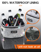 HOTOR Car Trash Can, Leakproof Car Organizer, 2-Gallon, Brown