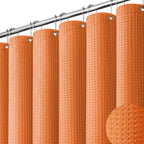 Dynamene Extra Long Waffle Shower Curtain 256 GSM 72"x90" Moonlight Blue