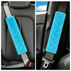 Amooca 2 Pack Seat Belt Covers Soft Shoulder Pad for Cars & Backpack