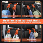 4-Pack Car Headrest Hooks Holds 55lbs Seat Storage Organizer for Bags
