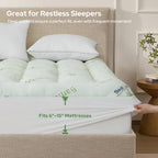 BEDLORE Twin Mattress Topper, Thick Soft Pillow Top Bed Topper