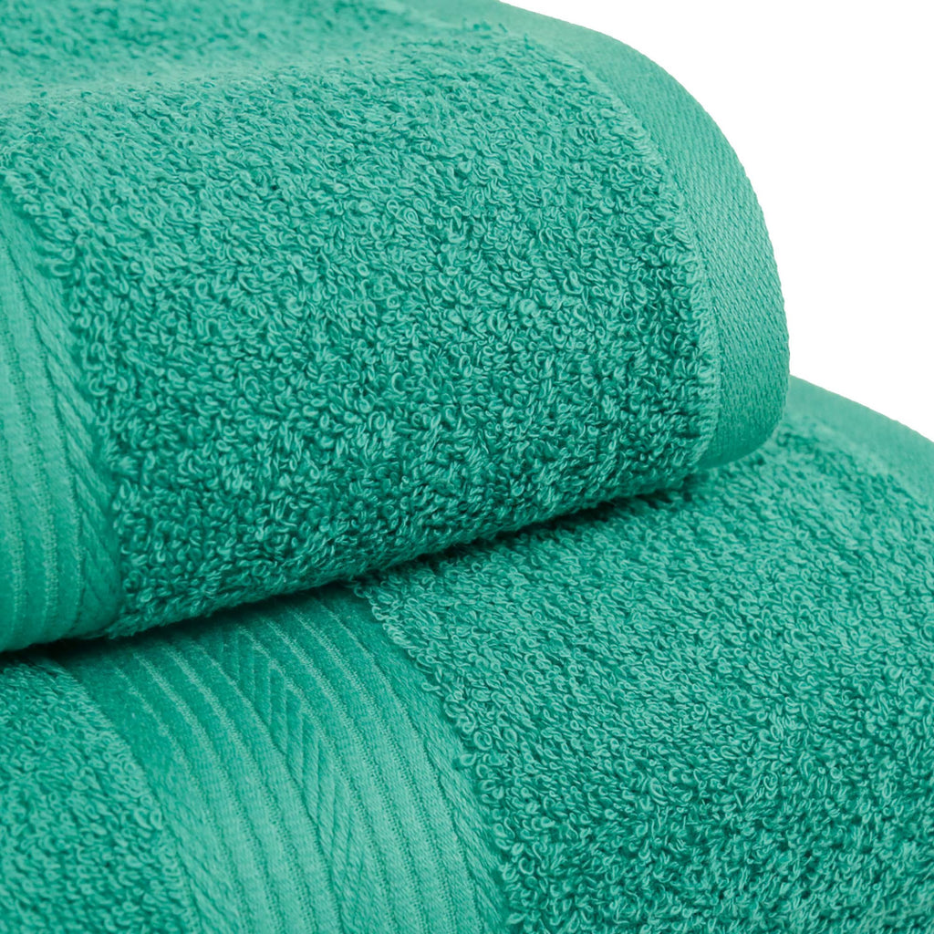 Amazon Basics Fade-Resistant 100% Cotton Bath Towel, 30"x54", Teal Green, 2-Pack