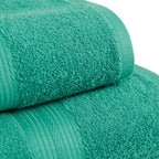 Amazon Basics Fade-Resistant 100% Cotton Bath Towel, 30"x54", Teal Green, 2-Pack