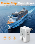 TESSAN European Travel Plug Adapter 2 Pack, Type C Plug