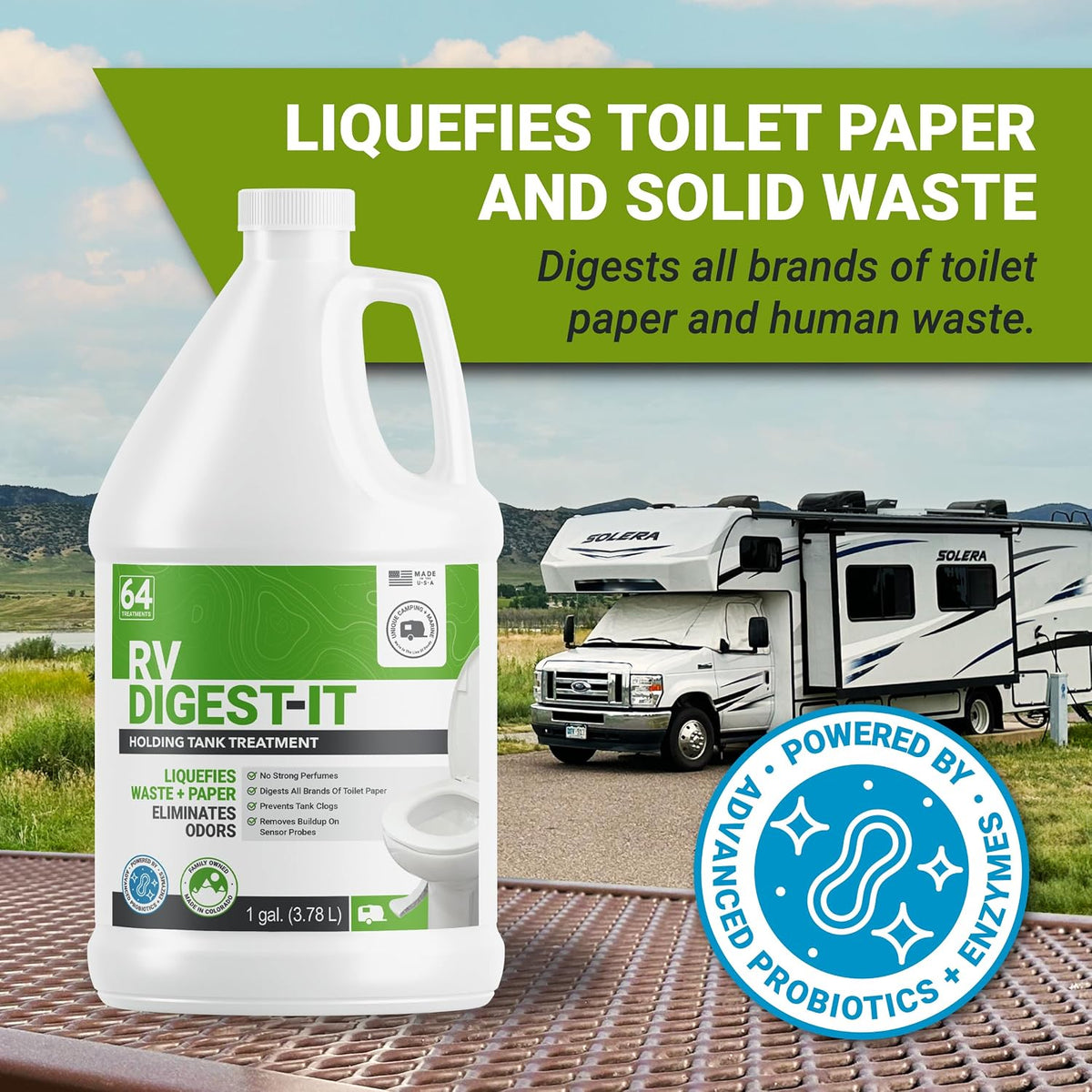 Unique RV Digest-It Liquid RV Holding Tank Treatment Gallon