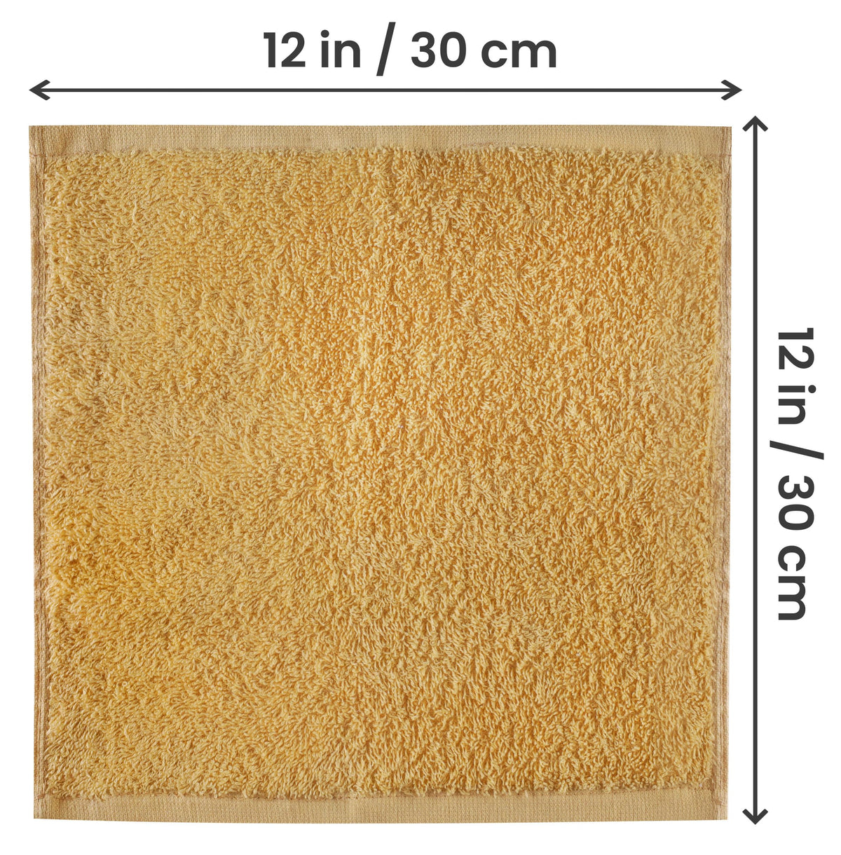 Utopia Towels 12 Pack Washcloths, 12x12 in, 100% Cotton, Beige
