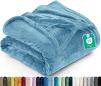Utopia Bedding Ultra Soft Fleece Bed Blanket Queen Size Grey (90x90 Inches)