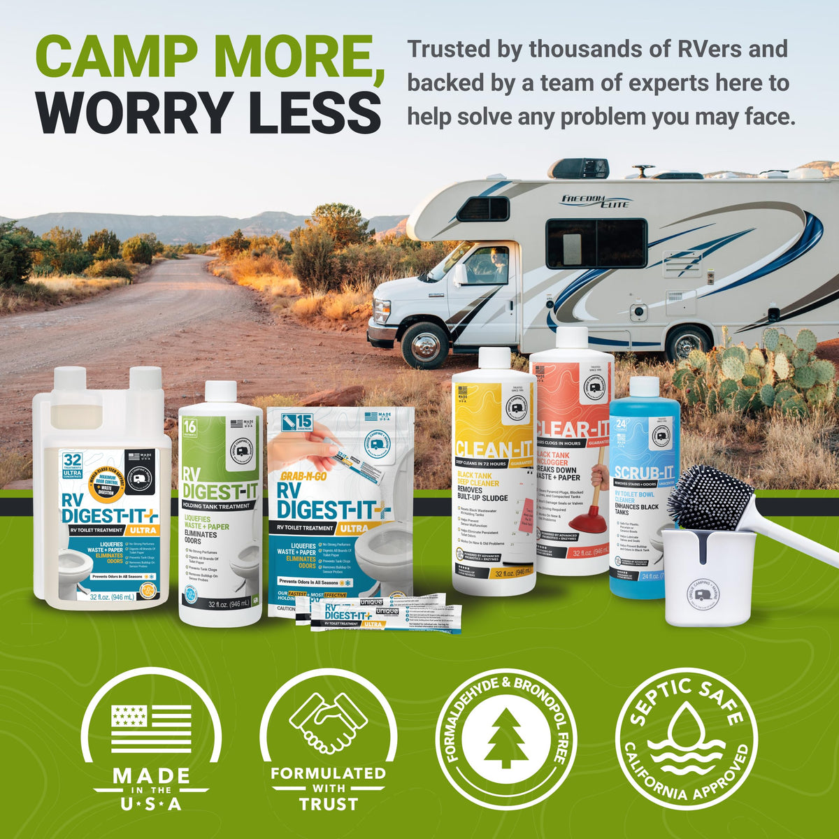 Unique RV Digest-It Liquid RV Holding Tank Treatment Gallon