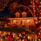 TW SHINE Orange Halloween Lights, 20FT 100 Count Incandescent Mini String Lights, Waterproof Halloween Decorations for Outdoor Indoor Patio Home Party Garden Yard Decor
