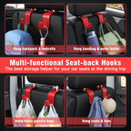 4-Pack Car Headrest Hooks Holds 55lbs Seat Storage Organizer for Bags