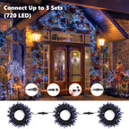 Brizled LED Halloween Lights Indoor Outdoor Orange & Purple String Light
