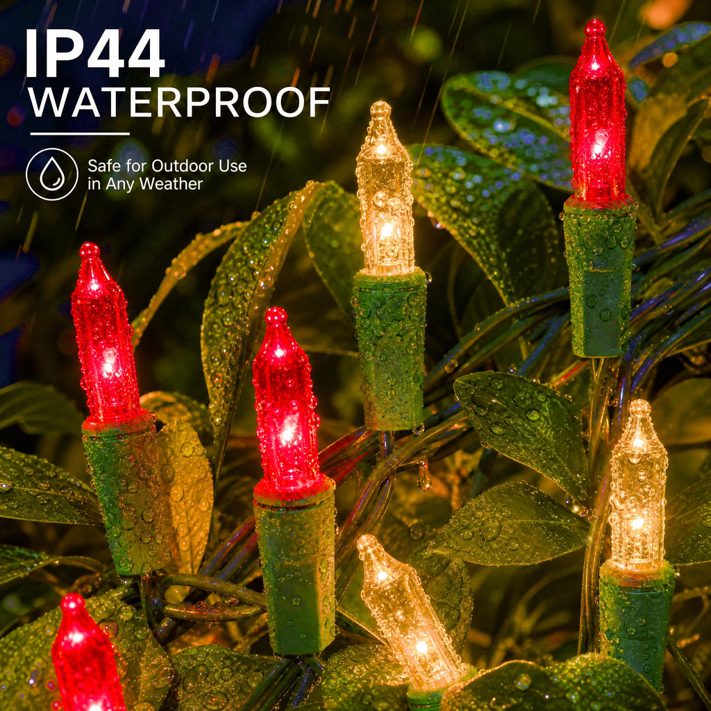 TW SHINE Orange Halloween Lights, 20FT 100 Count Incandescent Mini String Lights, Waterproof Halloween Decorations for Outdoor Indoor Patio Home Party Garden Yard Decor