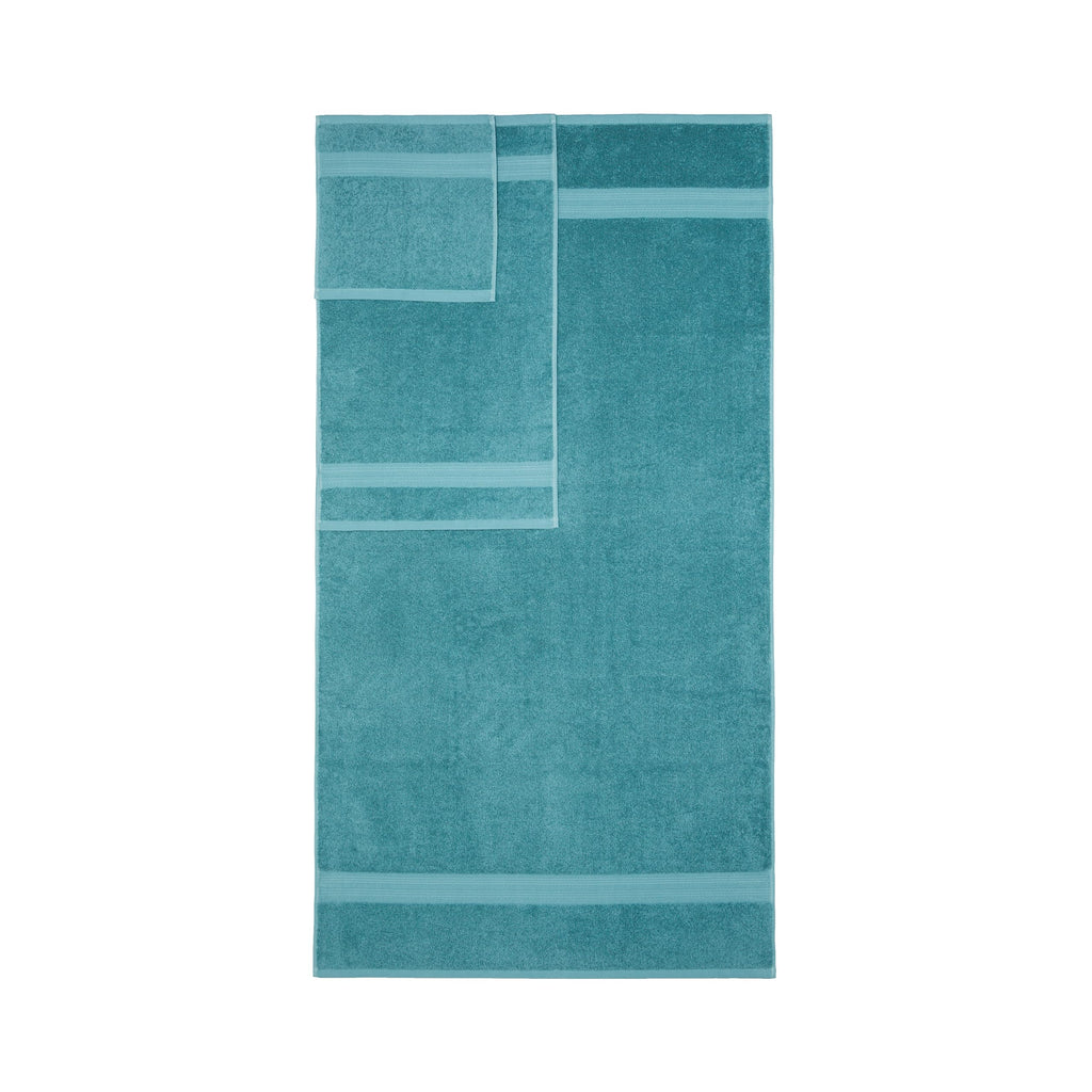 Amazon Basics Fade-Resistant 100% Cotton Bath Towel, 30"x54", Teal Green, 2-Pack