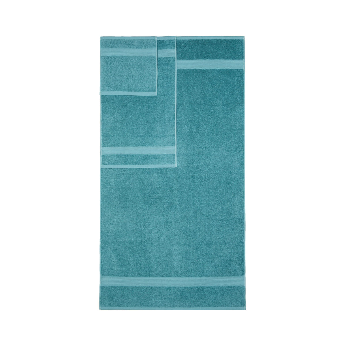Amazon Basics Fade-Resistant 100% Cotton Bath Towel, 30"x54", Teal Green, 2-Pack