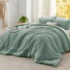 Bedsure King Comforter Set Prewashed Soft Bedding Set 3Pcs Beige 104"x90"