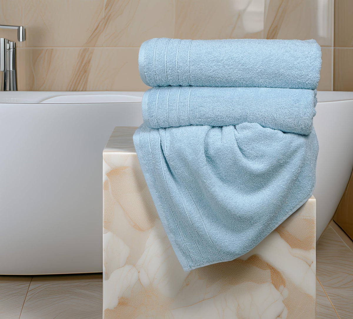 Tens Towels 4 Piece Extra Large Bath Towels 30 x 60 Inches, Dark Grey