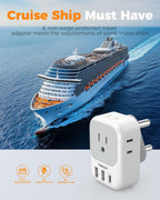 TESSAN European Travel Plug Adapter 2 Pack, Type C Plug