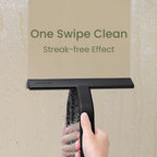 dancemoon JustHang Shower Squeegee with Built-in Hook, 10-Inch Black