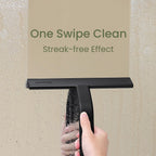 dancemoon JustHang Shower Squeegee with Built-in Hook, 10-Inch Black