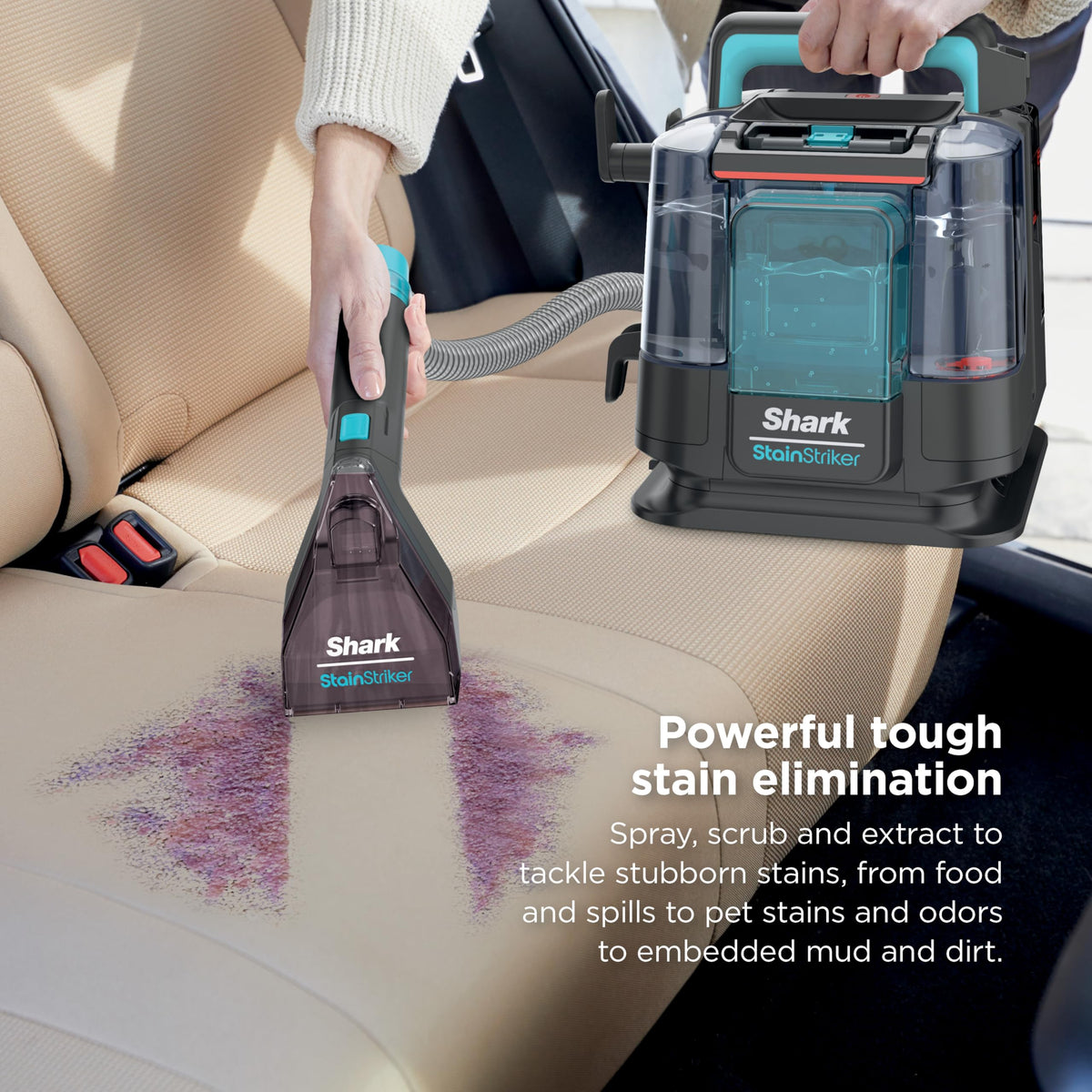 Shark StainStriker Portable Carpet/Upholstery Cleaner, 4 Tools, PX202BRN