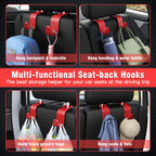 4-Pack Car Headrest Hooks Holds 55lbs Seat Storage Organizer for Bags