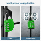 Puroma 2 Pack Combination Lock Locker 4 Digits Combo Padlock Gym Black