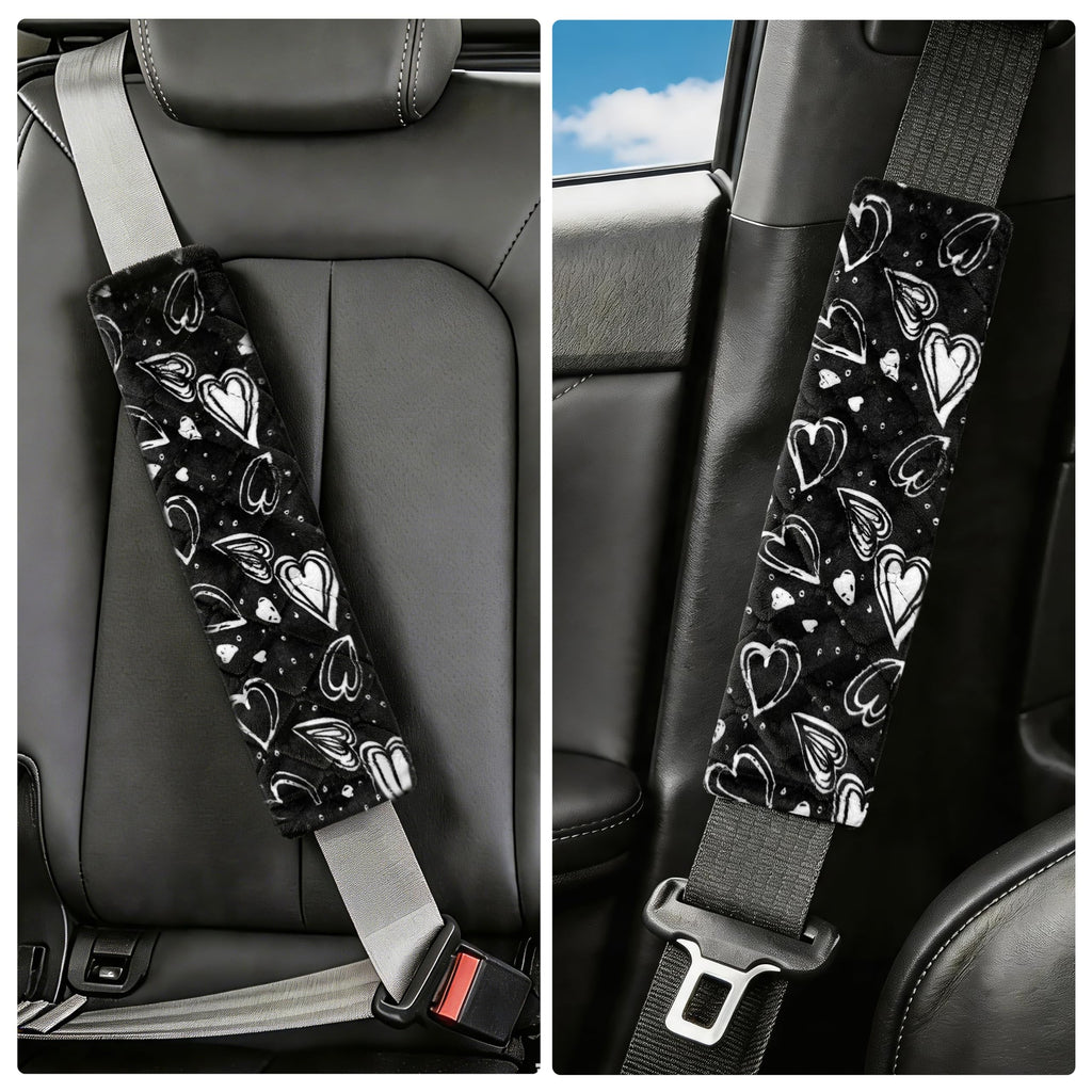 Amooca 2 Pack Seat Belt Covers Soft Shoulder Pad for Cars & Backpack