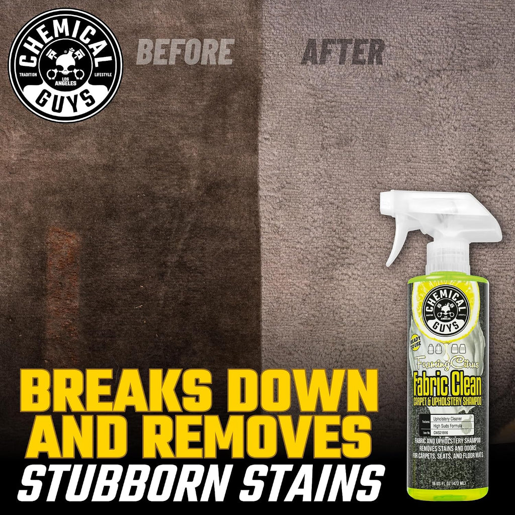 Chemical Guys, Foaming Citrus Fabric & Carpet Cleaner, Ready to Use, 32 oz