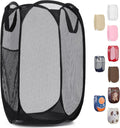 Handy Laundry Collapsible Mesh Pop-Up Hamper with Side Pocket