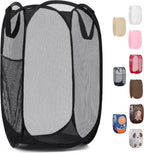 Handy Laundry Collapsible Mesh Pop-Up Hamper with Side Pocket